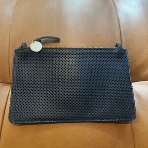 Clare V. Wallet clutch with tabs in twilight blue
